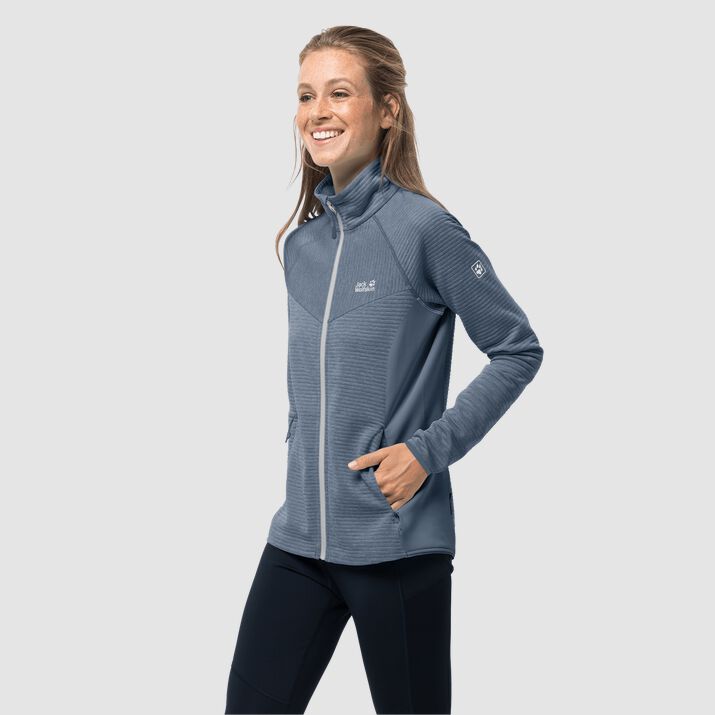 Jack Wolfskin Womens Active Tongari Fleece Jacket Blue 930745PLM